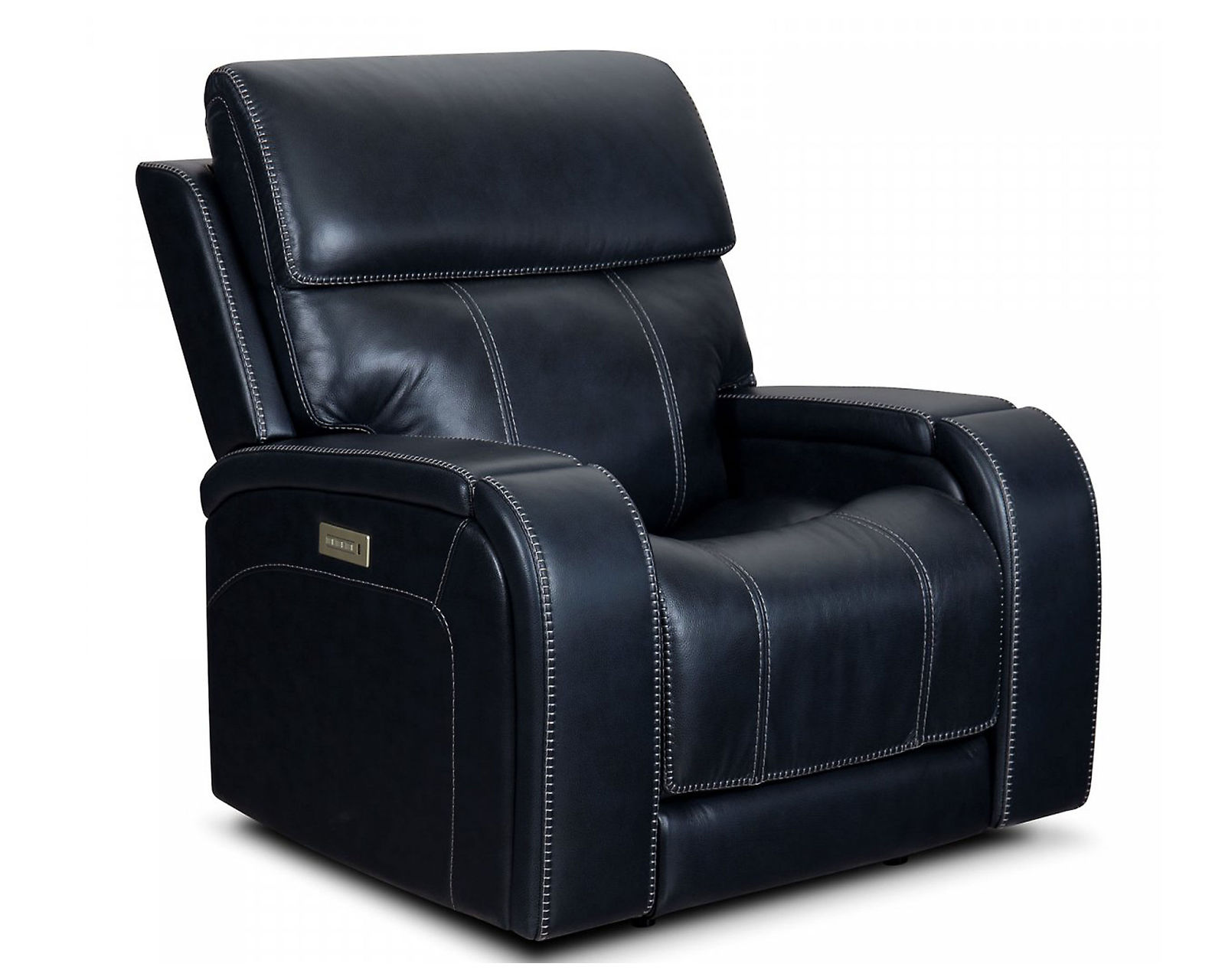 Glenwood Power Recliner w/Power Head Rest & Power Lumbar (Lay Flat) Ocean - In stock