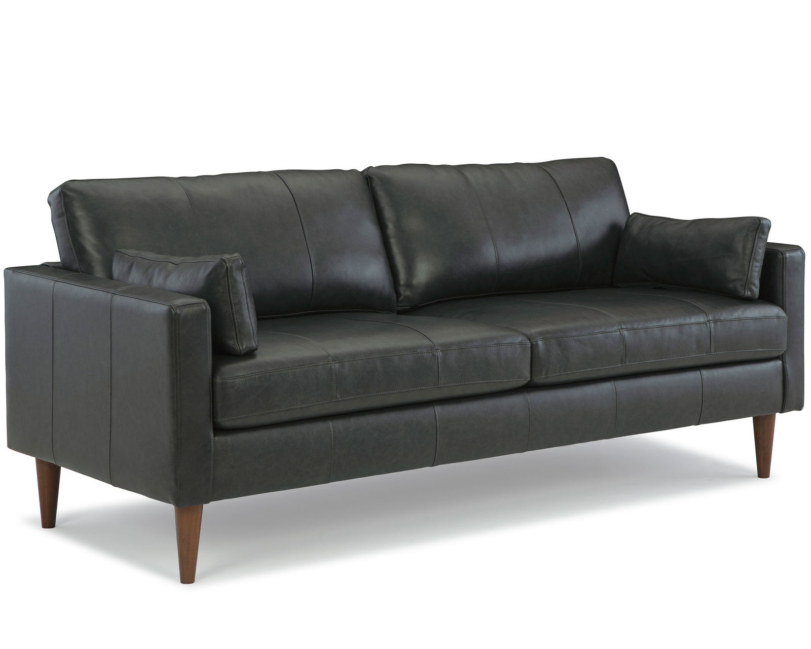 Trafton Leather Sofa (+3 leathers) 81" - Trafton Leather Sofa in Charcoal