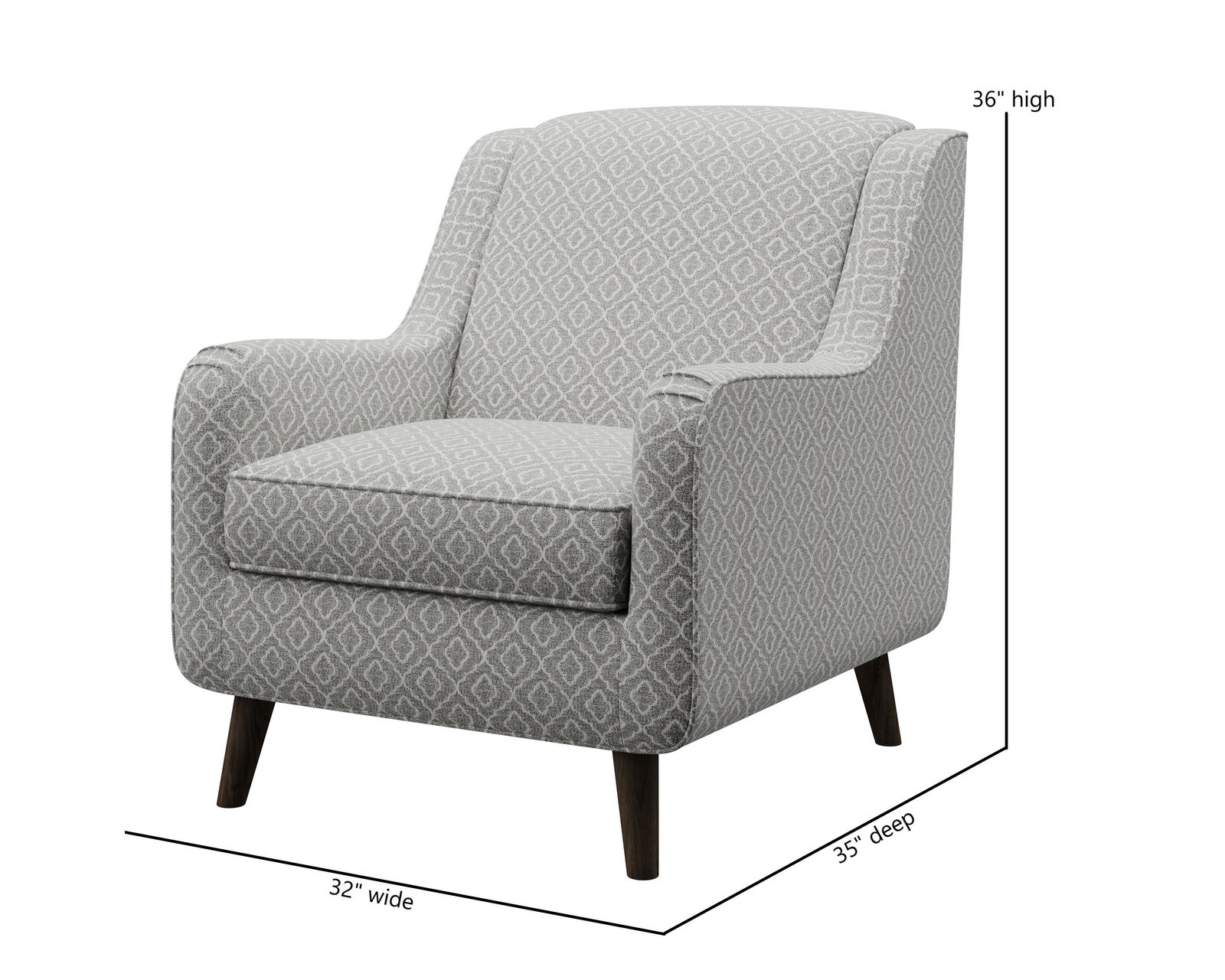 Limelight Mineral 98" Sofa - wood legs 7005-00KP (performance fabric) - Style Metal Accent Chair 240 - performance fabric