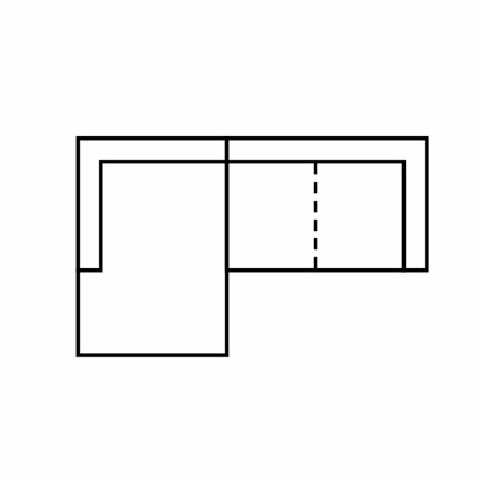Layout B: Three Piece Sectional 63" x 98"