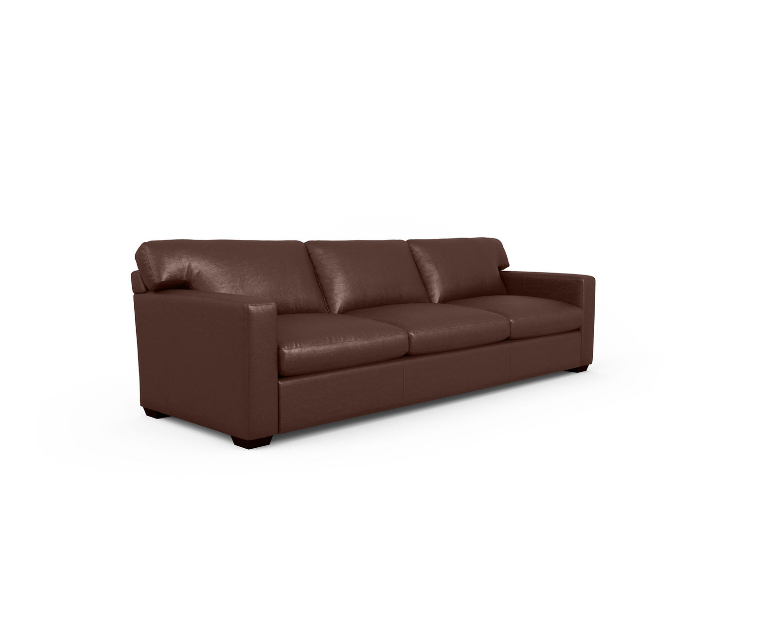 Madison Track Arm Grande 109" Leather Sofa (In Stock)