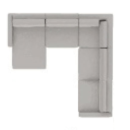 Layout E: Three Piece Sectional 57" x 97" x 94"