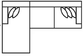 Layout B: Two Piece Sectional 65.5" x 111.5"