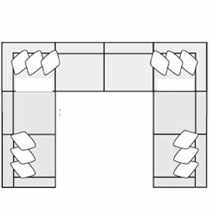 Layout K: Eight Piece Sectional 131" x 170" x 131"