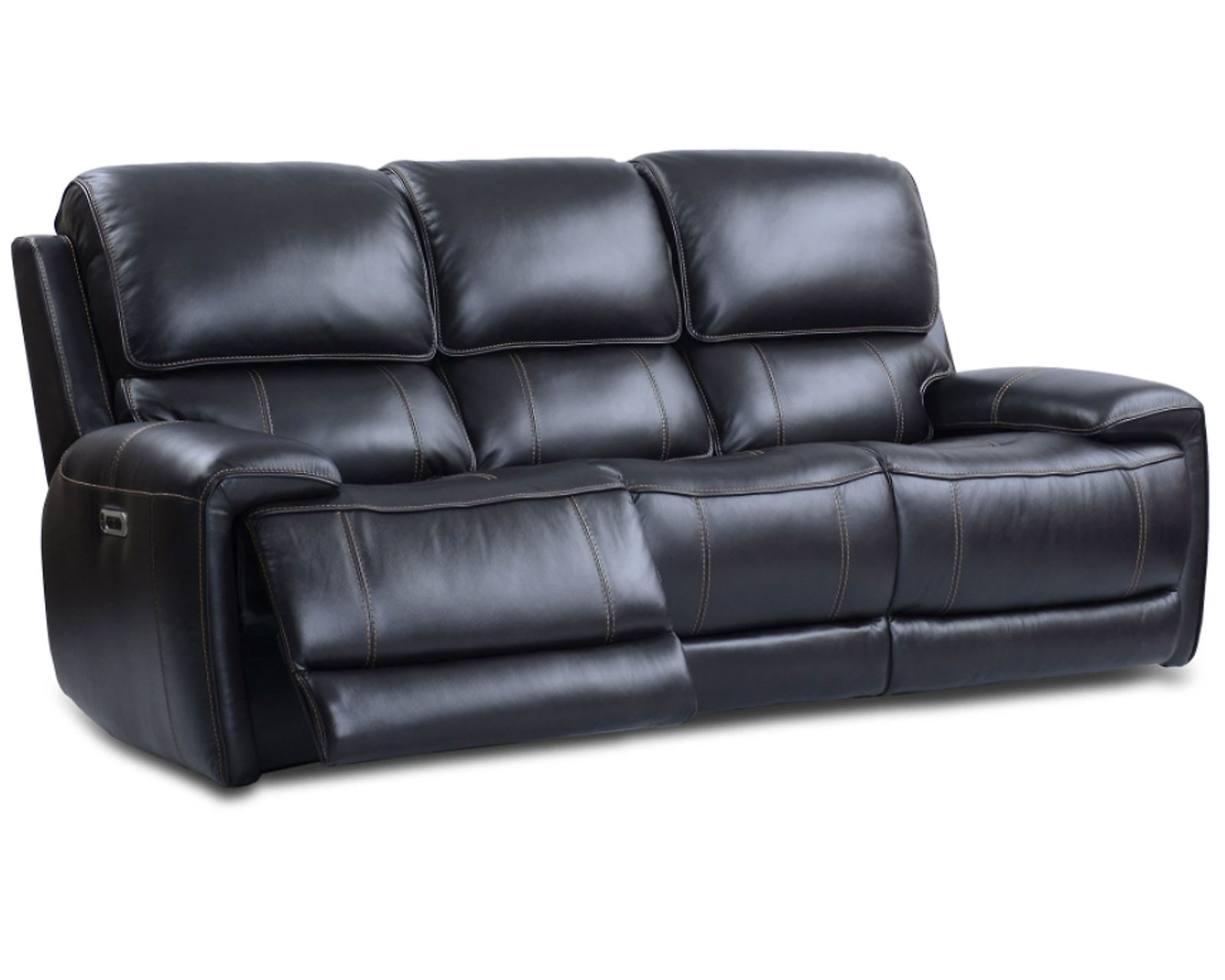 Empire Leather 87" Power Headrest Power Reclining Sofa Blackberry (In stock - Fast shipping) - Empire Leather Power Headrest Power Reclining Sofa in Blackberry