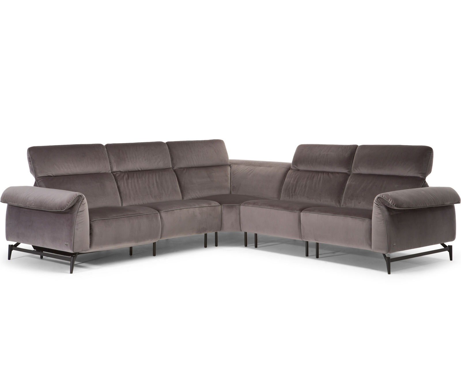 Leggiadro C143 Stationary Sectional (+40 fabrics) - Layout C: Five Piece Sectional 118" x 118" (Features manual adjustable headrests)