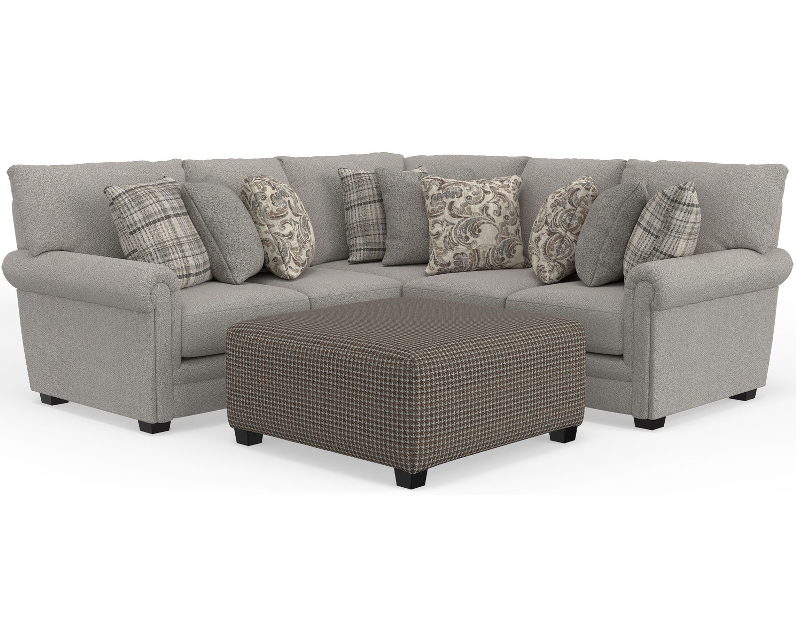 Livingston 3345 Modular Sectional (includes pillows) - Layout F: Three Piece Sectional 97" x 97"(ottoman available)