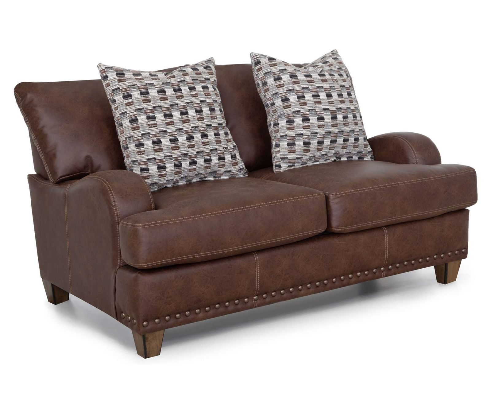 Dayton 93" Leather-Look Fabric Sofa (Rugged Character. Sink-In Comfort. Timeless Style) - High-End Style. Down-to-Earth Prices.