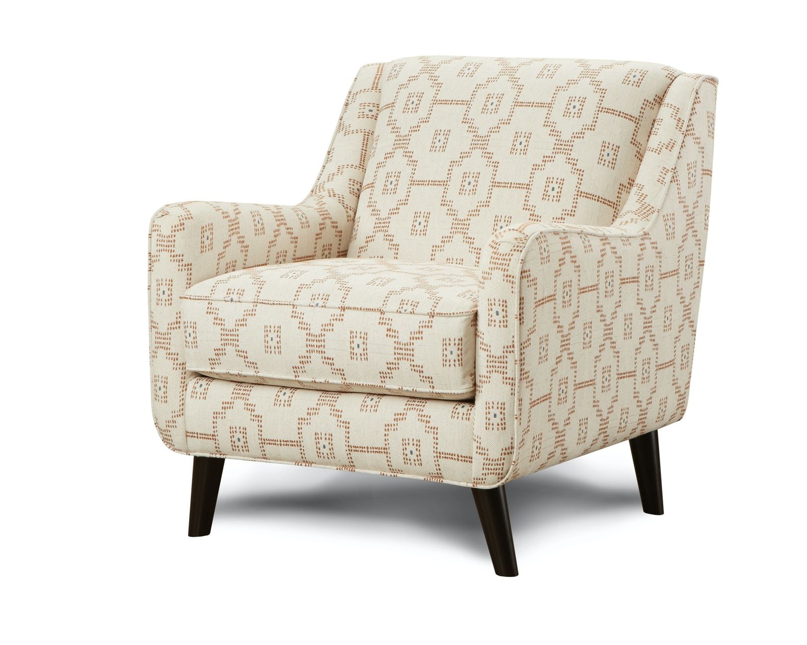  Handwoven Slate Three Piece Sectional (includes pillows) 122" x 122" - Seville Paprika Accent Chair