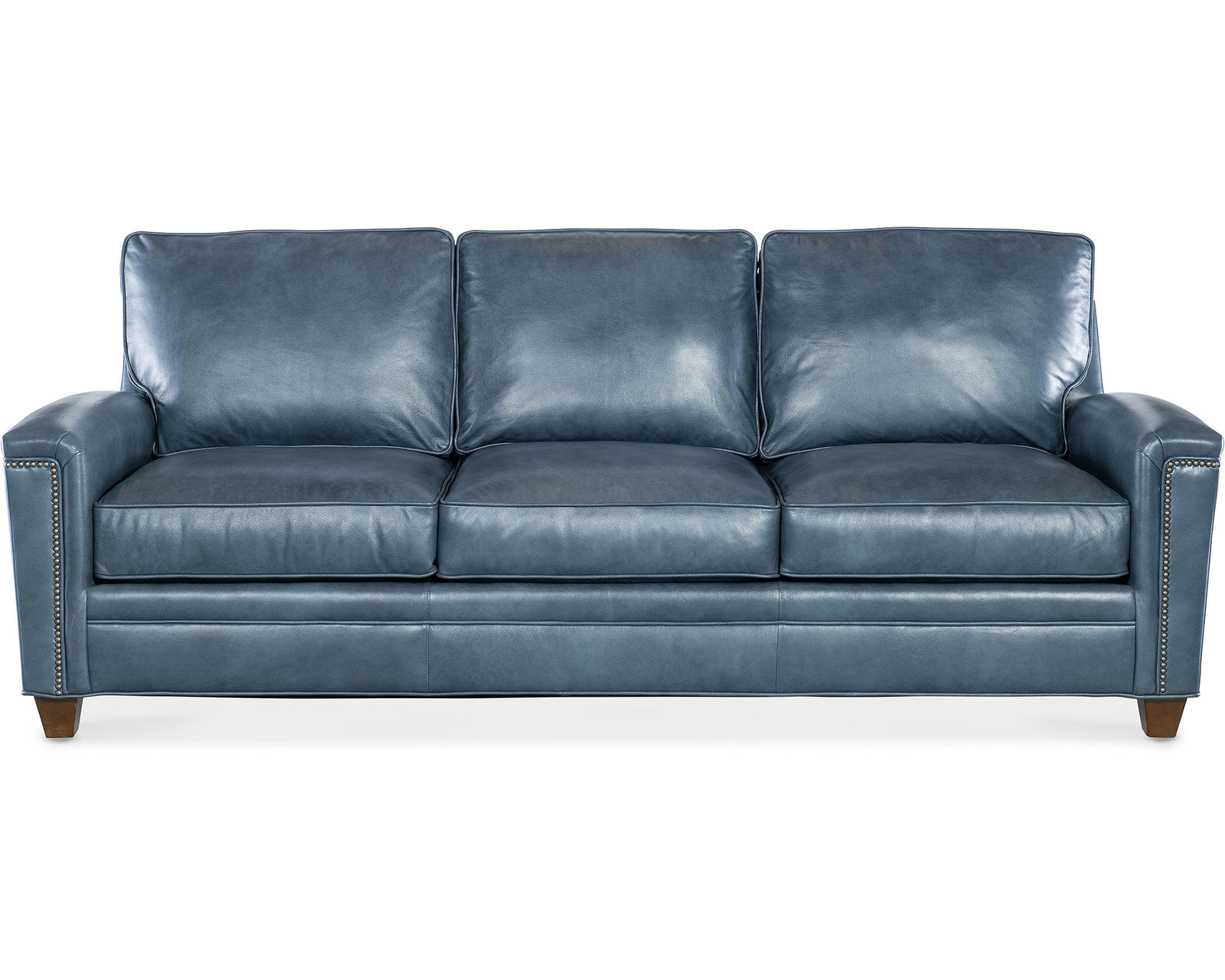 Bradington Young Oliver 448 Loveseat (12 leathers) 8-Way Hand Tied - Oliver Stationary Sofa 8-Way Hand Tie