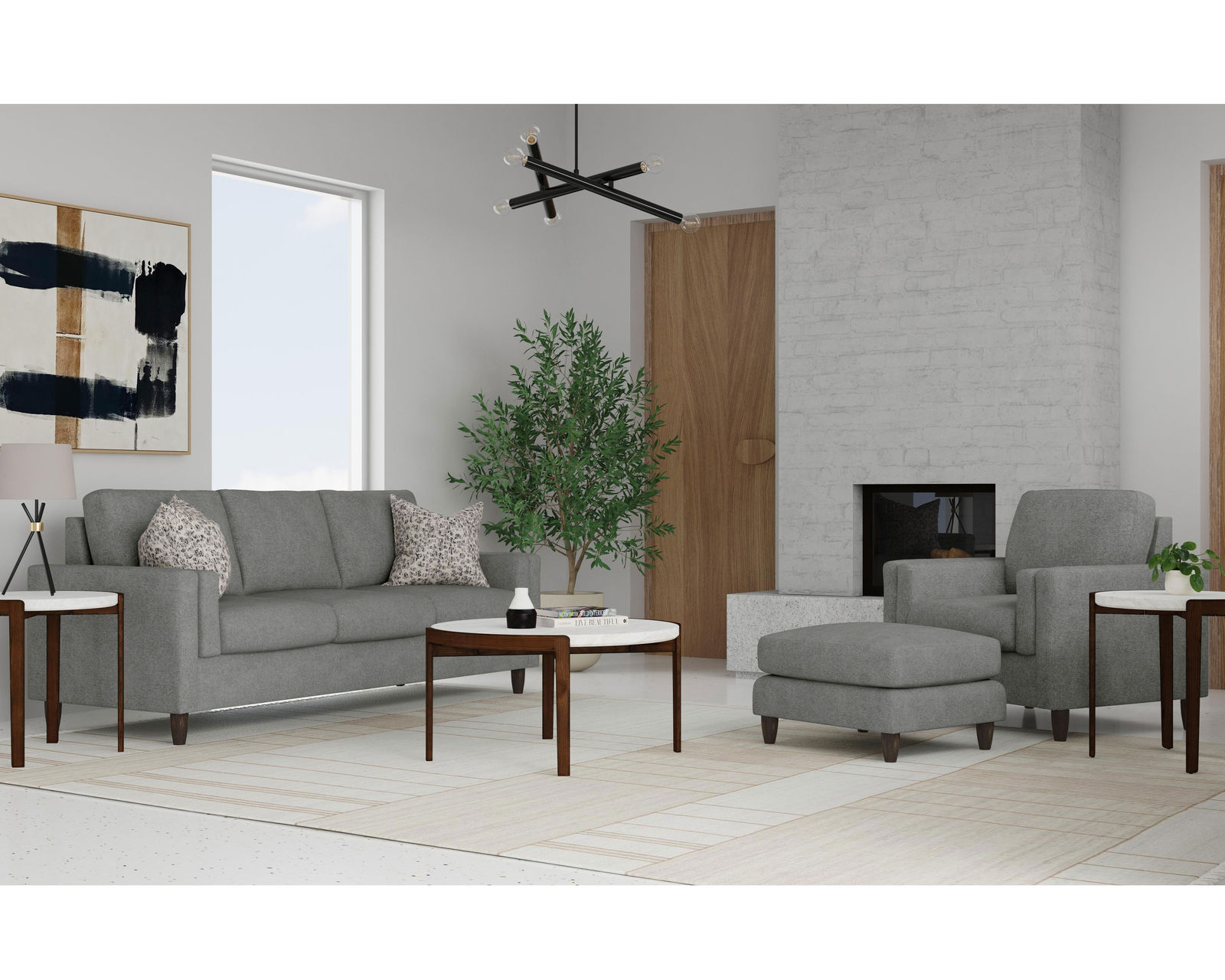 Thomas 5350 Mid Century Sofa (+100 fabrics) 85" - Thomas 5350 Mid Century Sofa