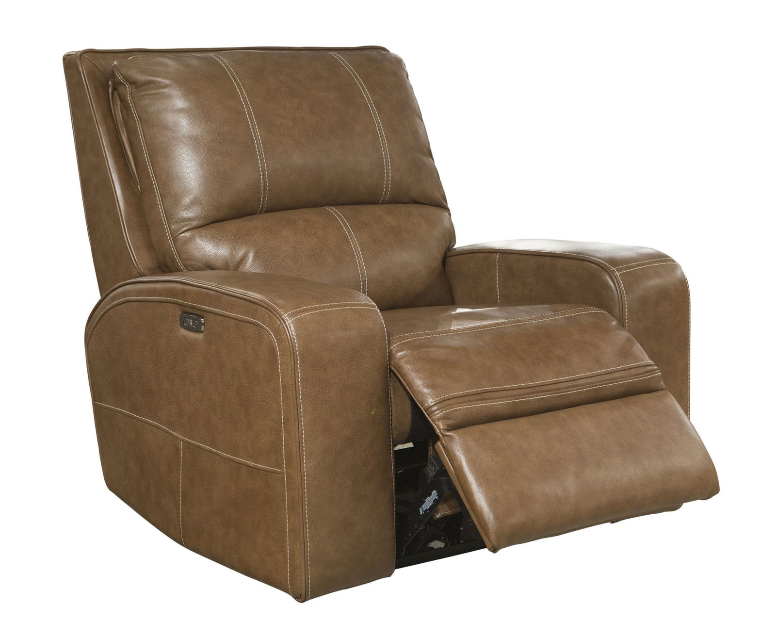 Swift 88" Power Headrest Power Reclining Sofa Leather Bourbon (In stock - Fast shipping) - Swift Bourbon Power Headrest Power Recliner