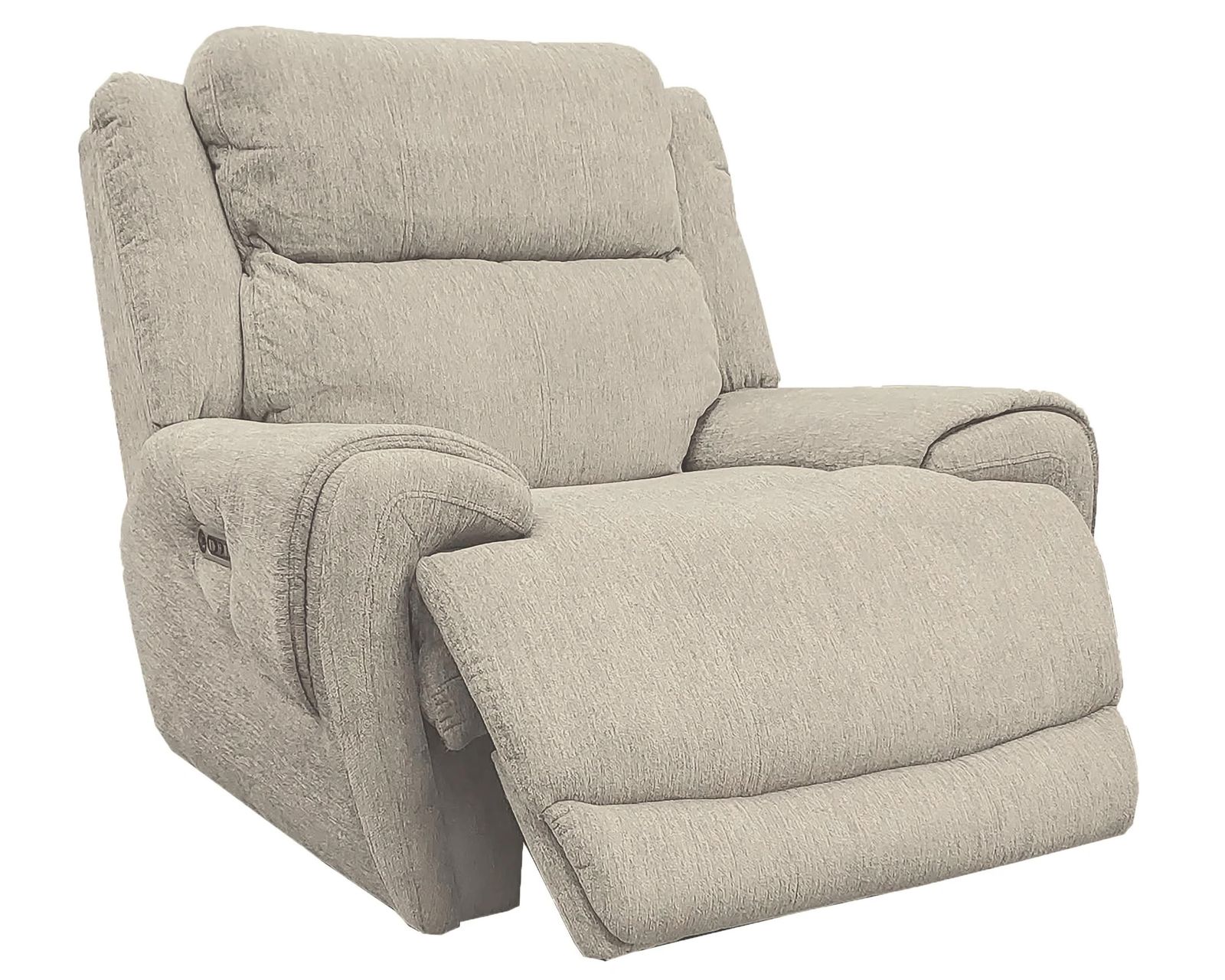 Spencer 91" Power Headrest Power Reclining Sofa Pebble (In stock - Fast shipping) - Spencer Power Headrest Power Recliner