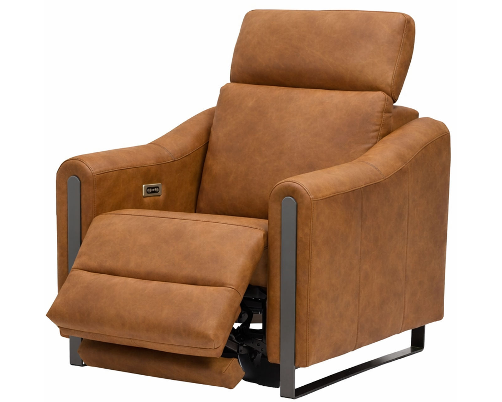 John Dual Power Reclining Sofa — Available in Standard & Wide Cushions, 140+ Leather Options, and 78", 82", or 110" Widths - John Power Headrest Power Recliner