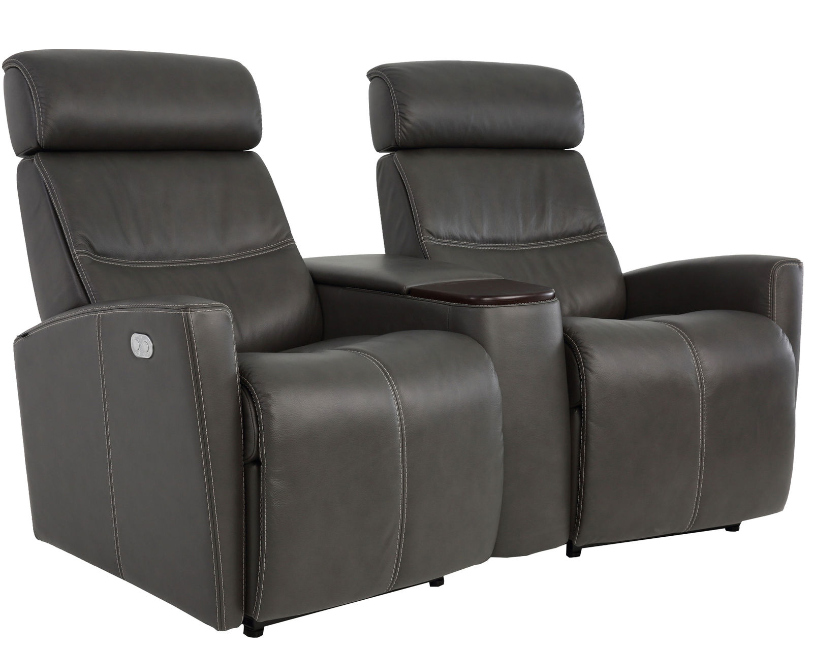 Milan Three Piece Home Theater Sectional (+40 leathers) 63" wide