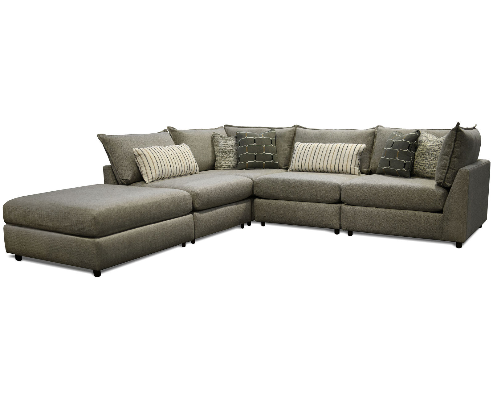 Tyler 1Q00 Modular Sectional  (+101 Standard and Performance Fabrics) - Layout N: Five Piece Sectional 125" x 125"