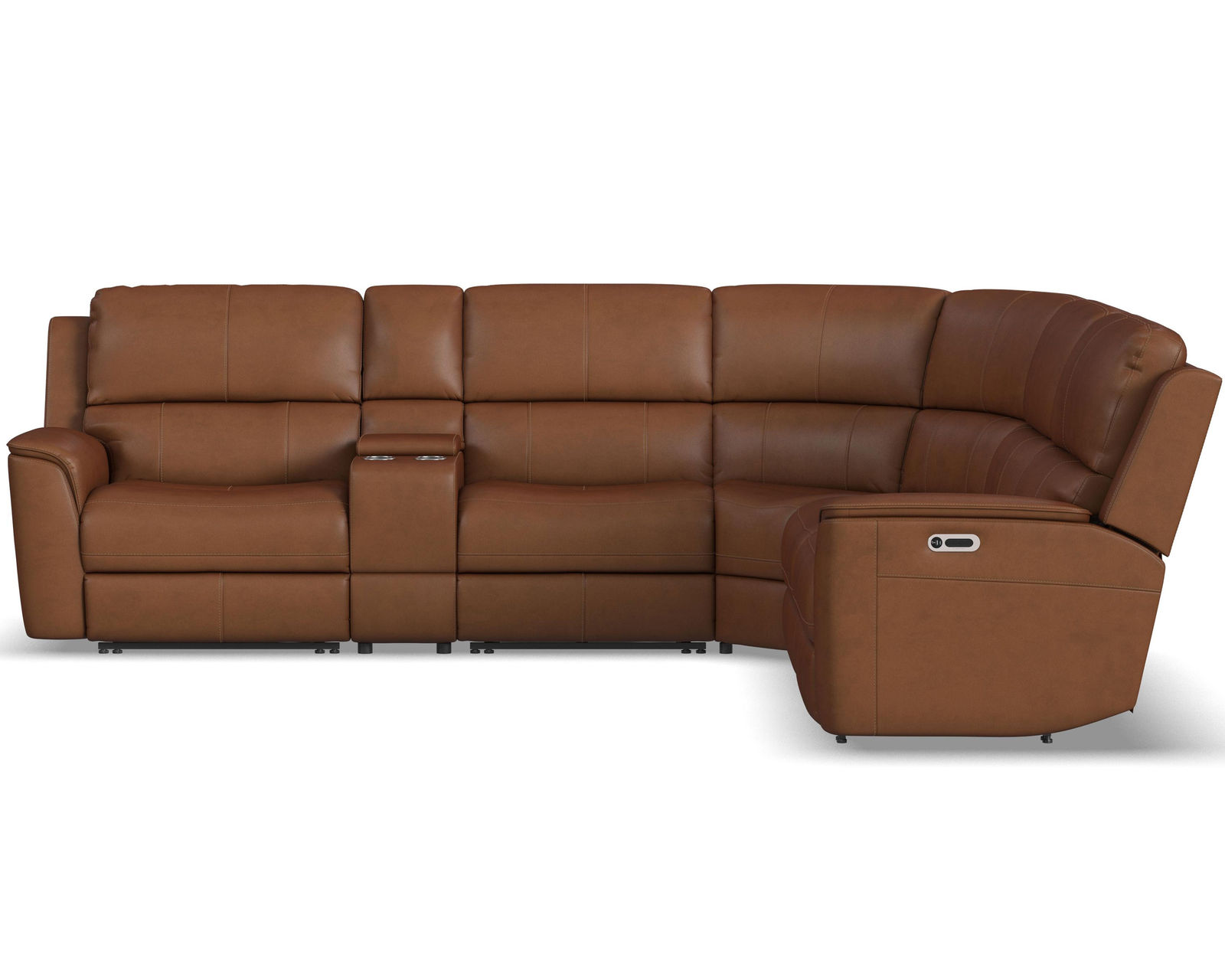 Henry Zero Gravity Reclining Sectional w/ Power Recline - Power Headrest and Power Lumbar (+3 colors) In stock - Layout G: Six Piece Reclining Sectional 128" x 115" (3 Recliners)