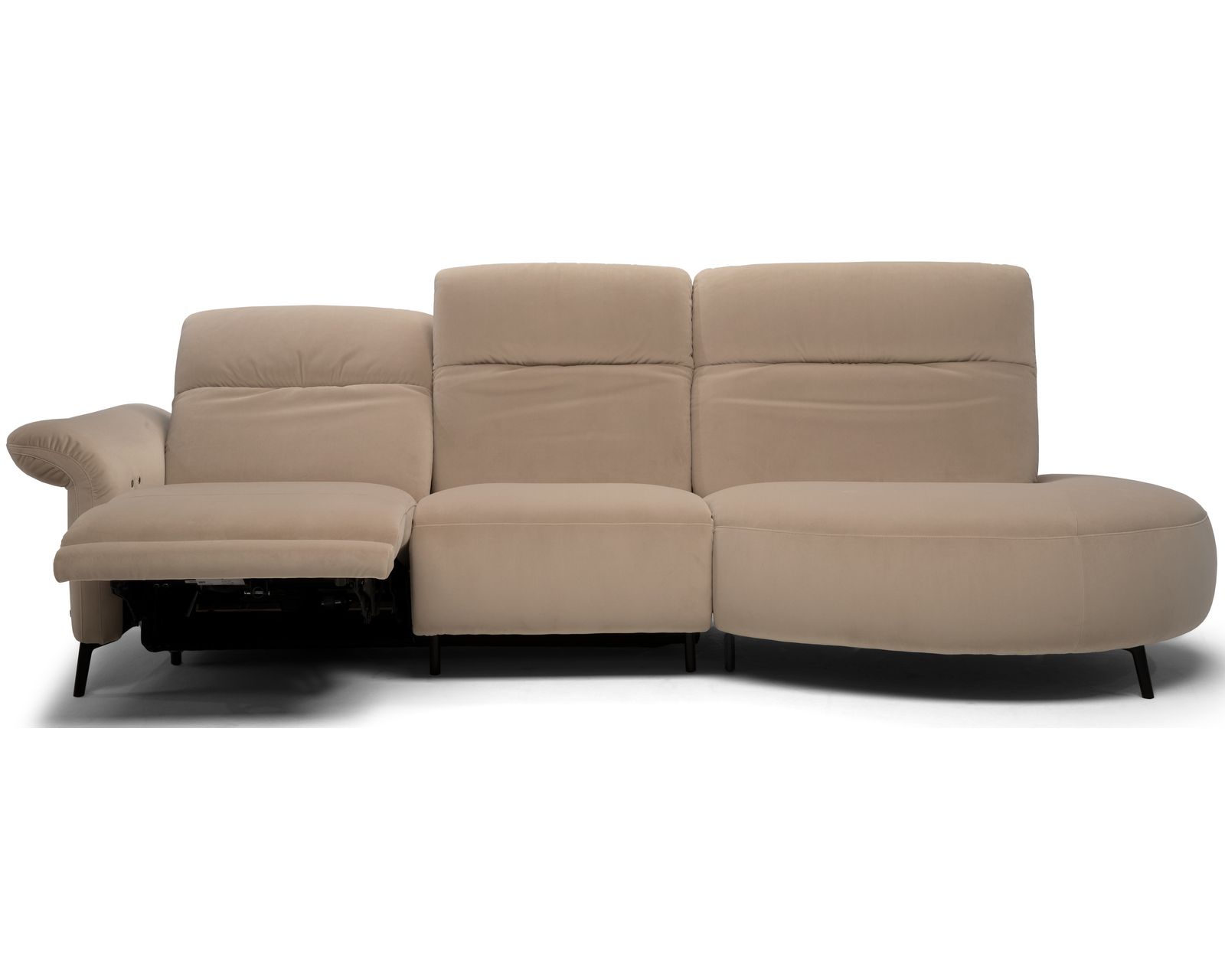 Venezia C300 Power Reclining Sectional (+40 fabrics) - Layout E: Three Piece Sectional 62" x 113" (1 recliner)
