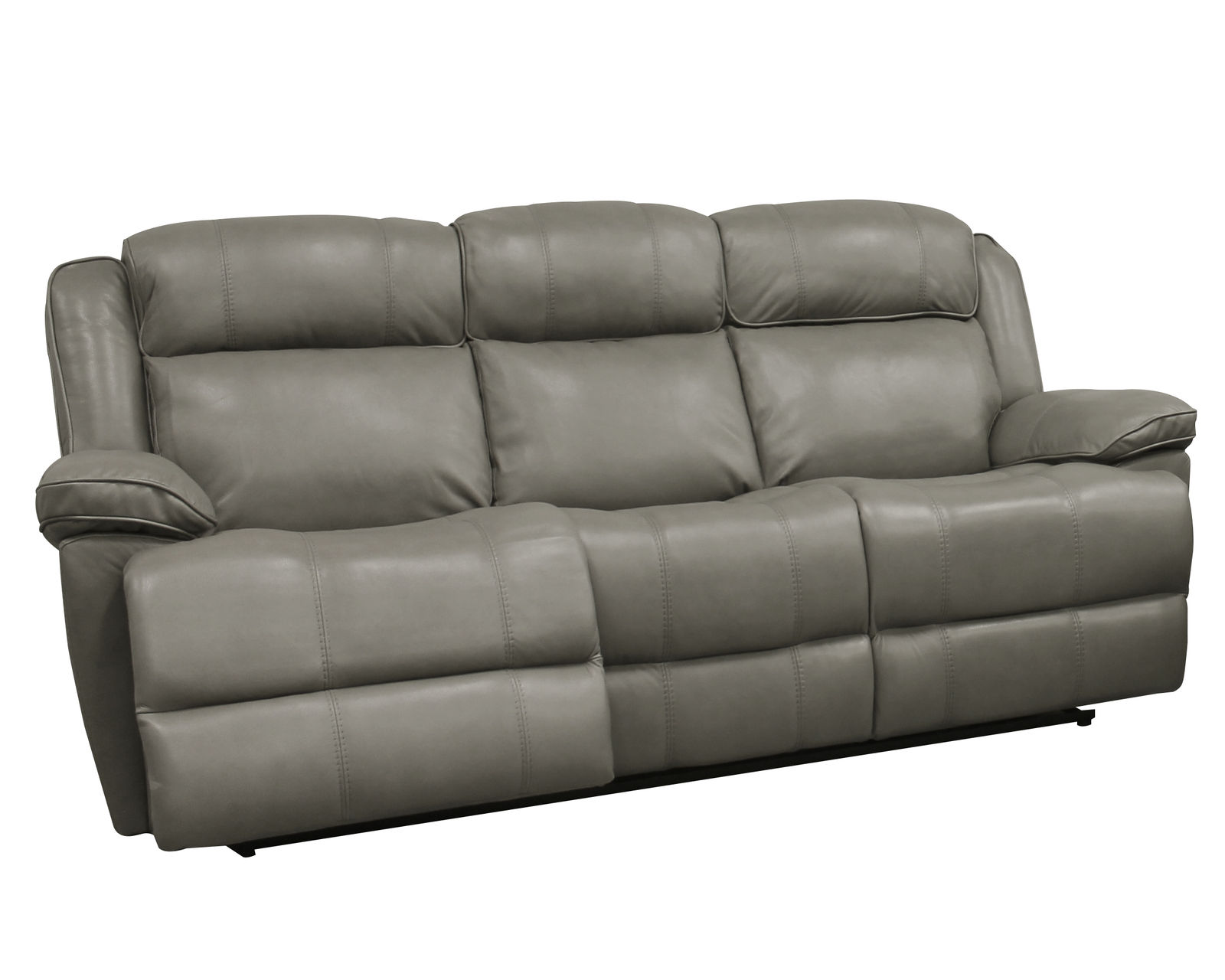 Eclipse Leather Power Headrest Power Recliner Heron (In stock - Fast shipping) - Eclipse Power Headrest Power Reclining Sofa