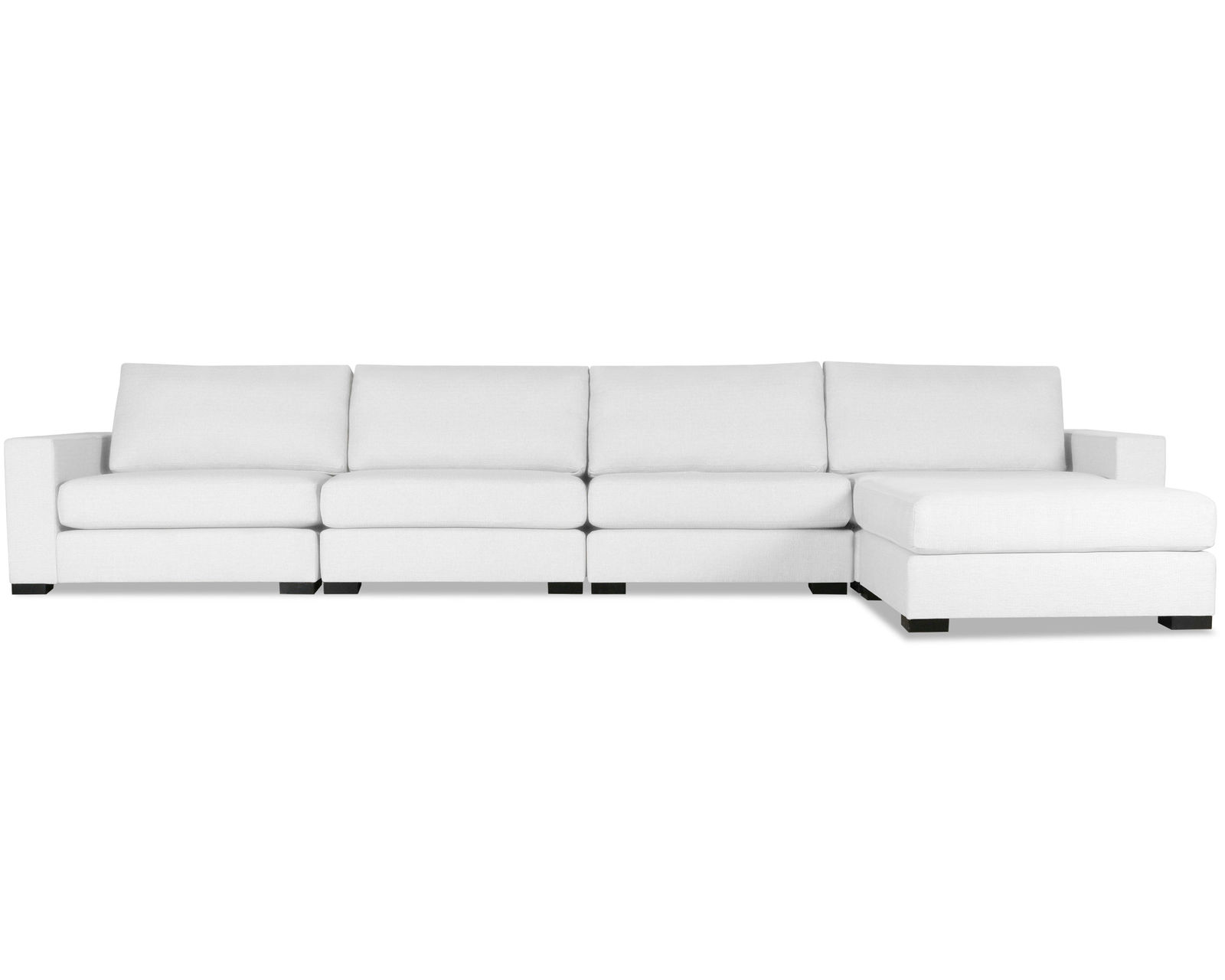Veranda 5 Pieces Modular Sectional w/ Chaise Left or Right (3 Colors Available) - Veranda 5 Pieces Modular Sectional w/ Chaise Left or Right in White