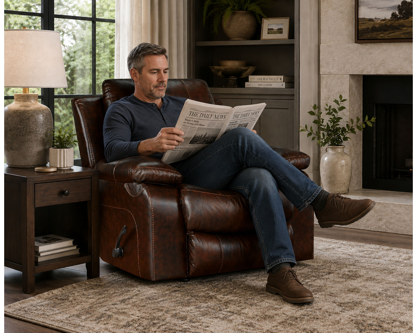 Positano Italian Leather 90" Double Reclining Sofa Italian Leather Luxury with European-Inspired Comfort - America's Favorite Way to Unwind.