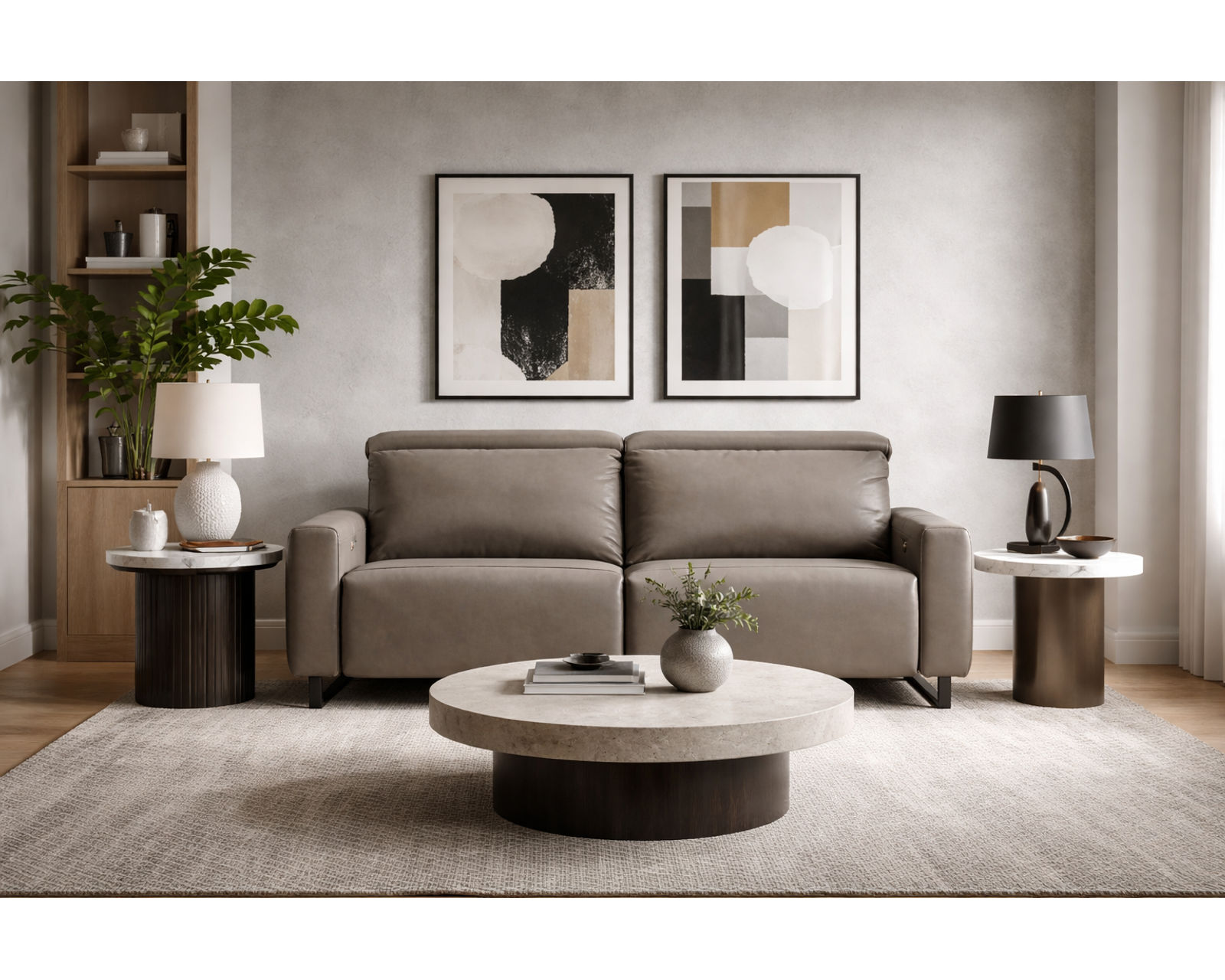 Florent Dual Power Reclining Sofa — Available in Standard & Wide Cushions, 140+ Leather Options, and 80", 84", or 112" Widths - Experience the Difference Precision Makes