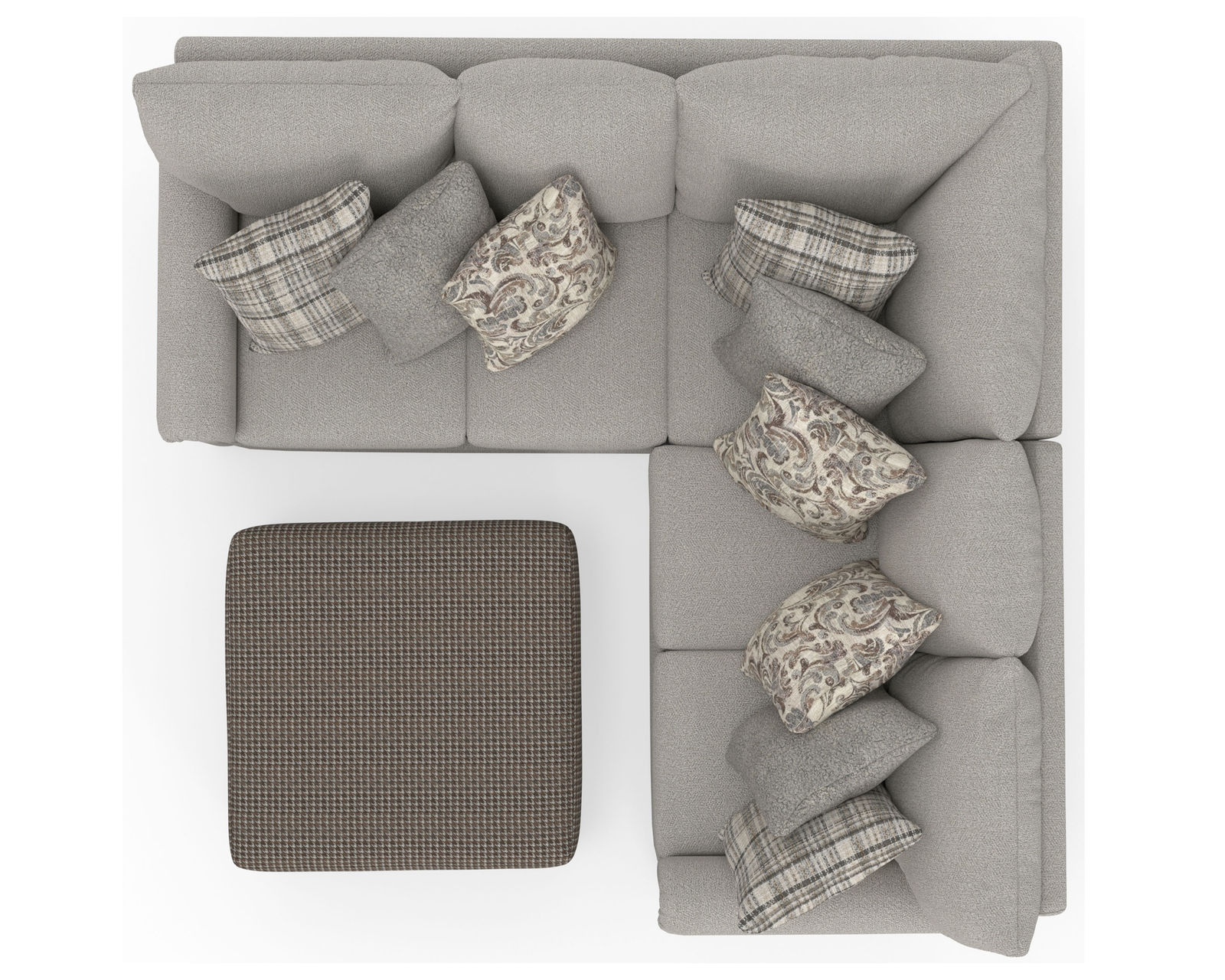 Livingston 3345 Modular Sectional (includes pillows) - Layout F: Three Piece Sectional 97" x 97"