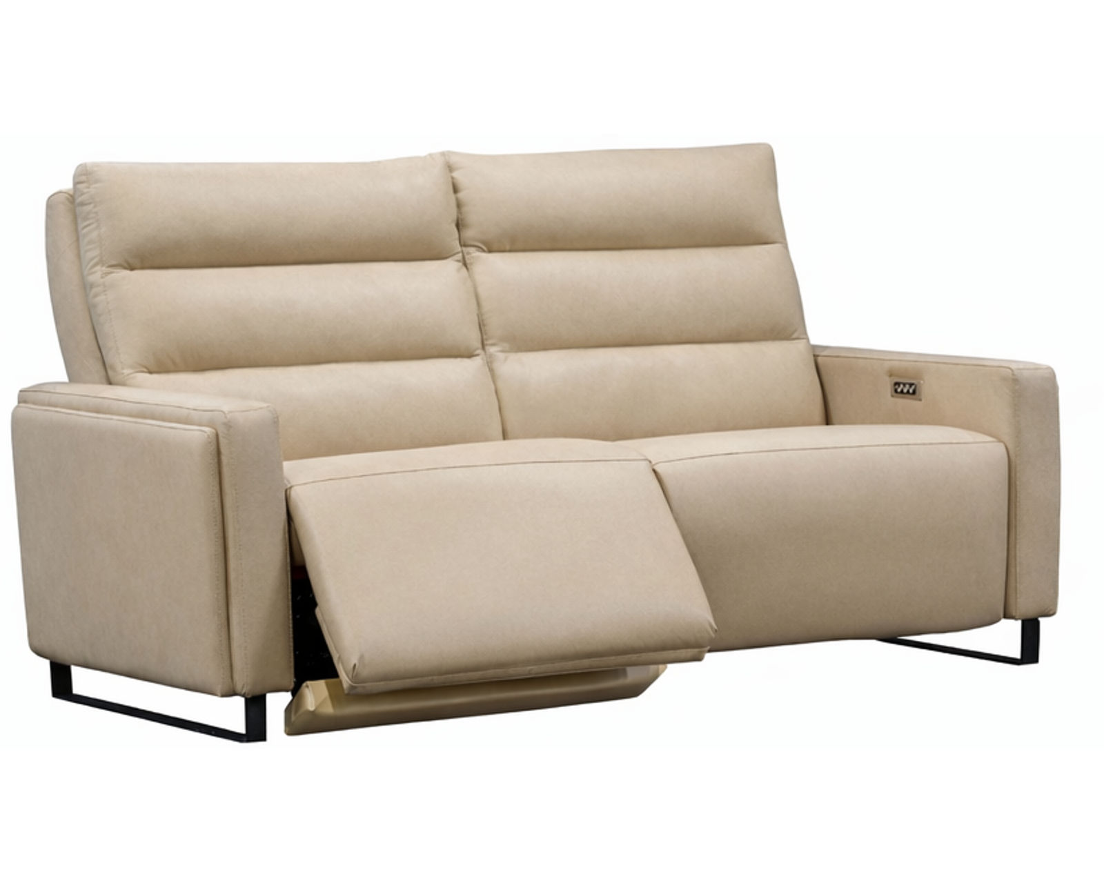 Flavie Dual Power Reclining Sofa — Available in Standard & Wide Cushions, 140+ Leather Options, and 80", 83", or 112" Widths - Flavie 80" Power Headrest Power Reclining Sofa (Wide Seat, 2 Cushions)
