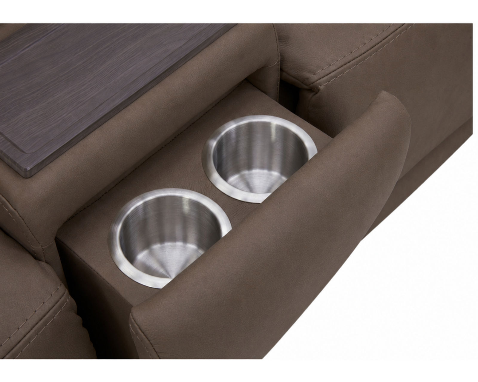 Sola 1646 Triple Power Reclining Sectional with Heat & Massage - Wide Seats (2 colors) in stock - Pop Out Metal Cupholders