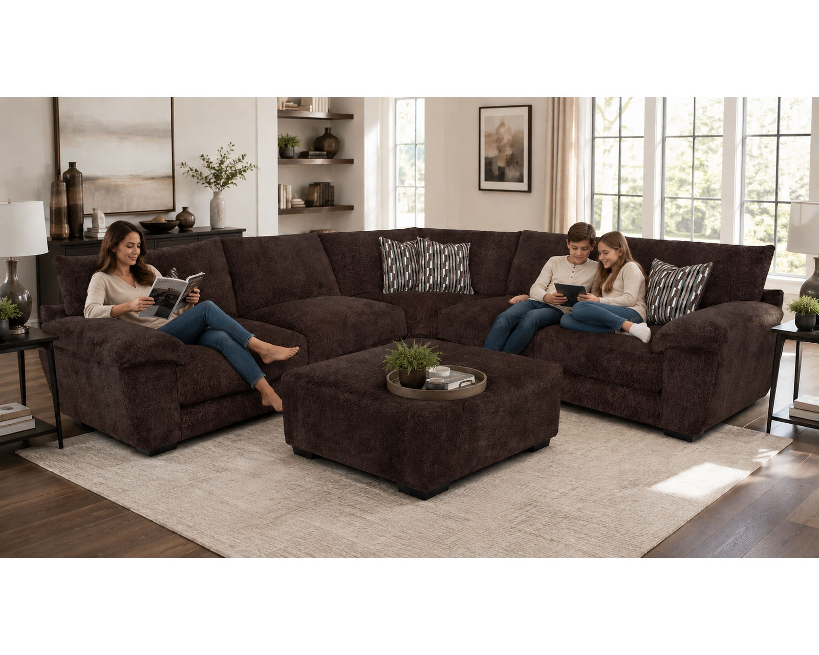 Donegal 840 Three Piece Sectional (Oversized Comfort. Rich Texture. Made for Relaxing) - The Luxury Look You Love—At a Price You’ll Love.