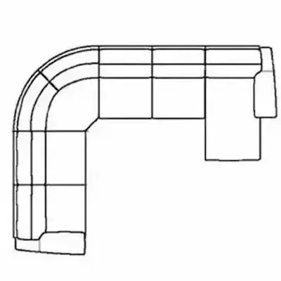 Layout L: Six Piece Reclining Sectional (2 recliners) 116" x 148" x 64"