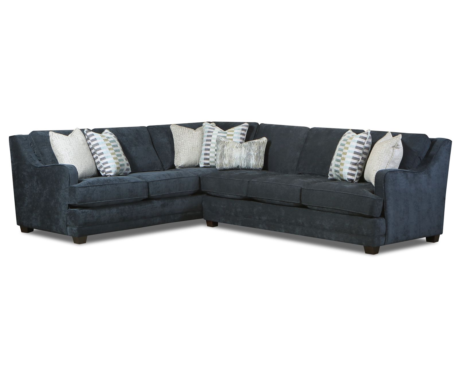 Elise Ink Two Piece Sectional - 7000 (includes pillows) 126" x 96" - (b) Elise Ink Two Piece Sectional - 96" x 124"