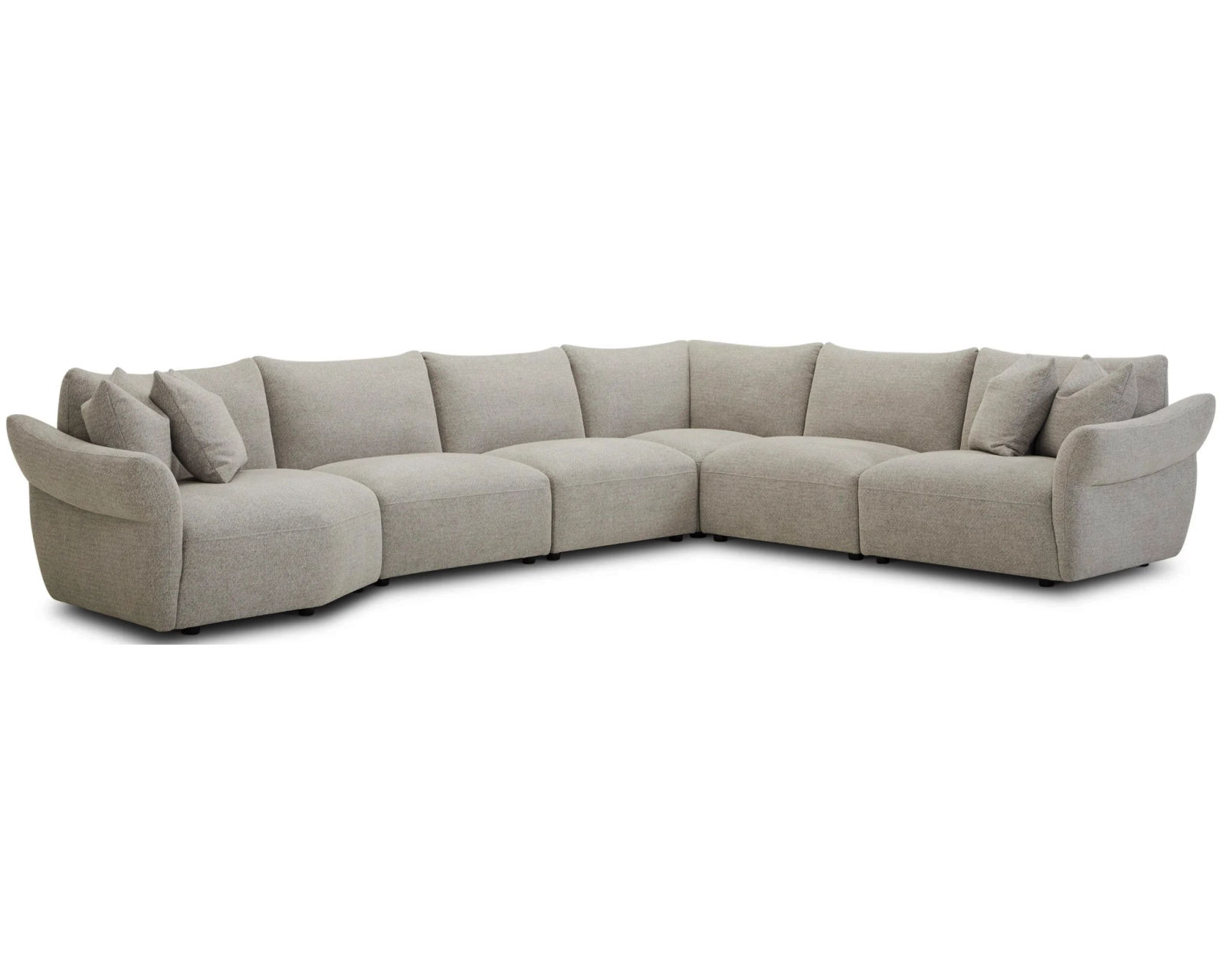 Playful 5 Piece Stationary Sectional (On Sale) In stock - Fast shipping