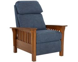 Mission Fabric Recliner (Blue) In stock