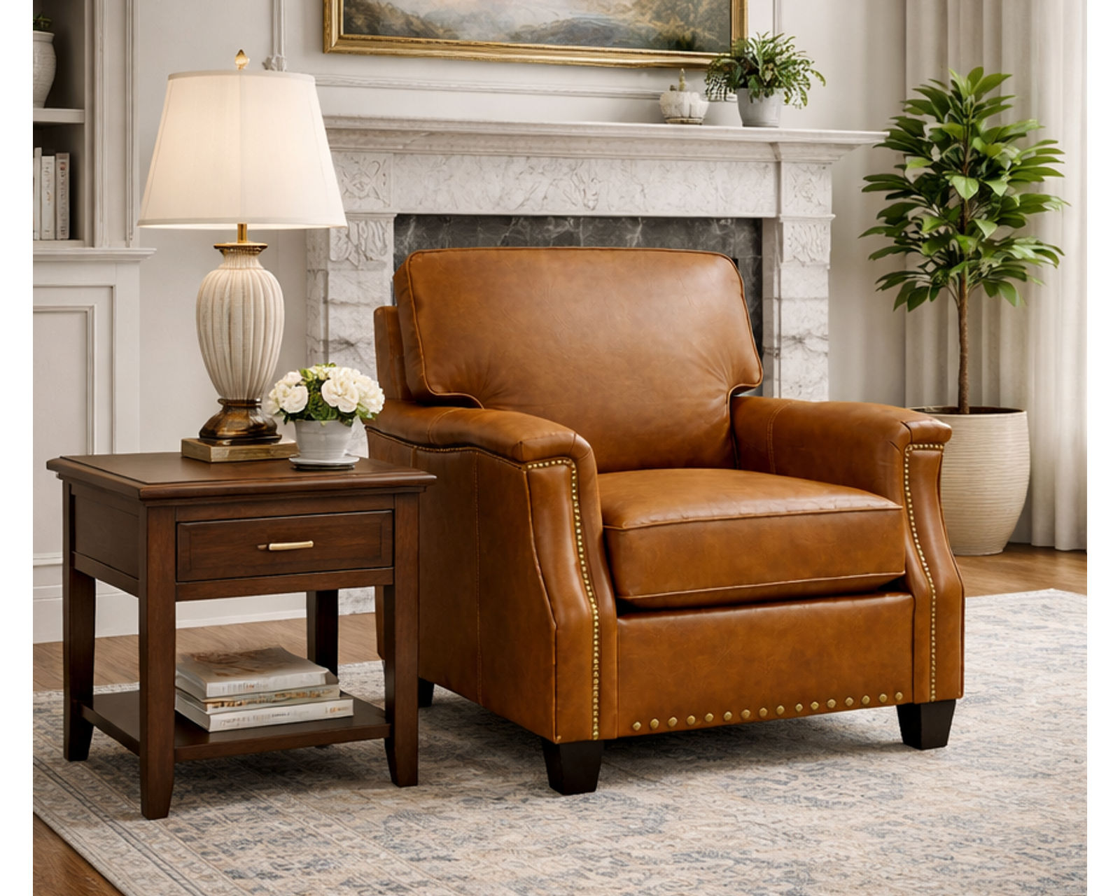 Salem 88" Leather Sofa (+29 Leathers) - Salem Leather Chair
