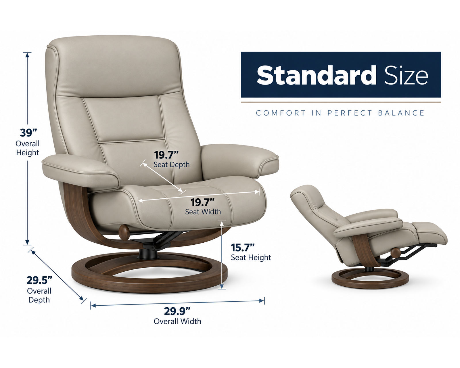 Nordic 21 Reclining Chair & Ottoman (IN STOCK) Iconic Scandinavian Comfort. Designed Around You - The Comfort You Want. The Quality You Expect. The Price You'll Love.