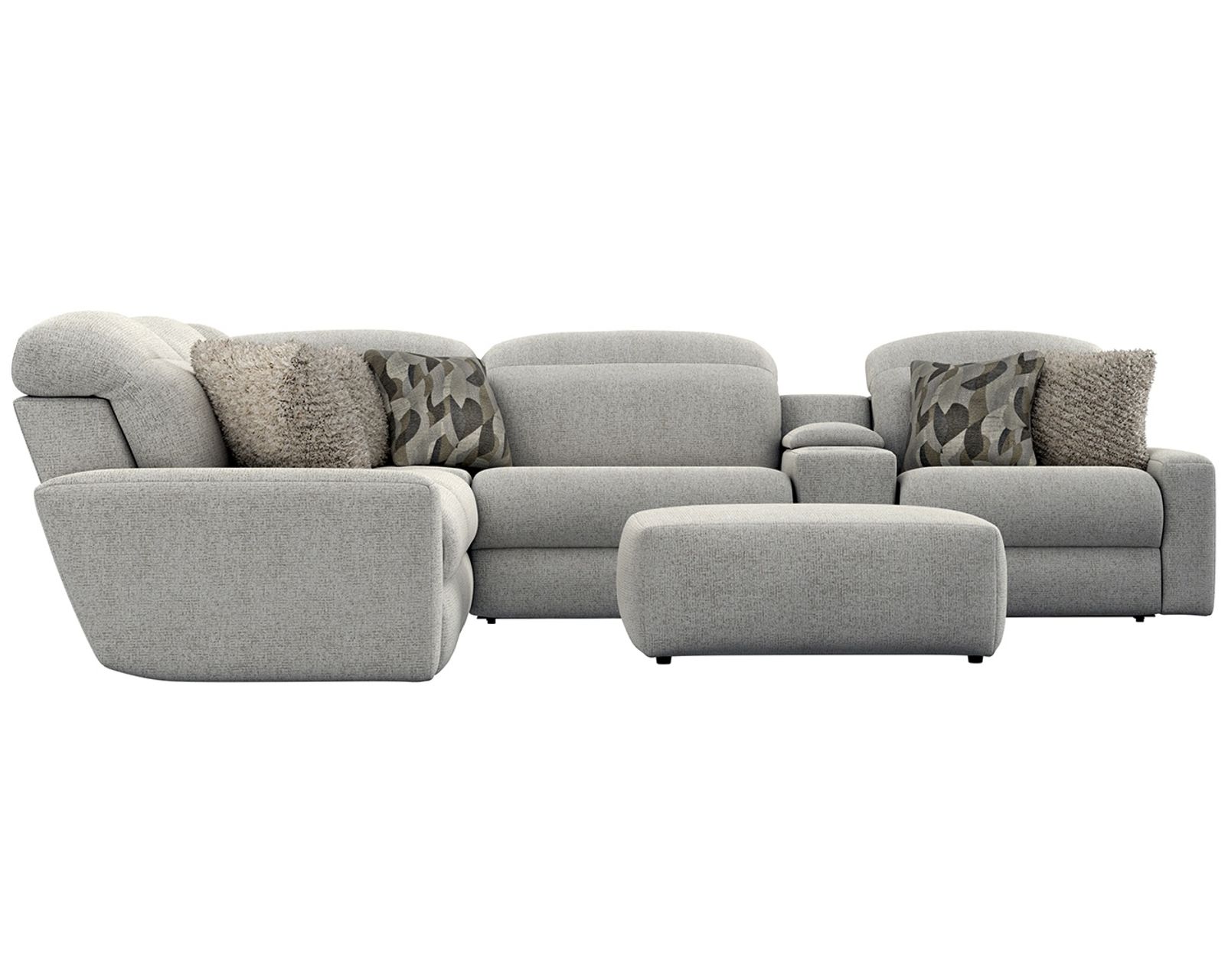 Terrence Modular Euro Styled Power Headrest Power Reclining Sectional (2 colors) - Recline Into Better Living.