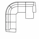 Layout J: Five Piece Reclining Sectional (1 recliner) 116" x 116" x 64"