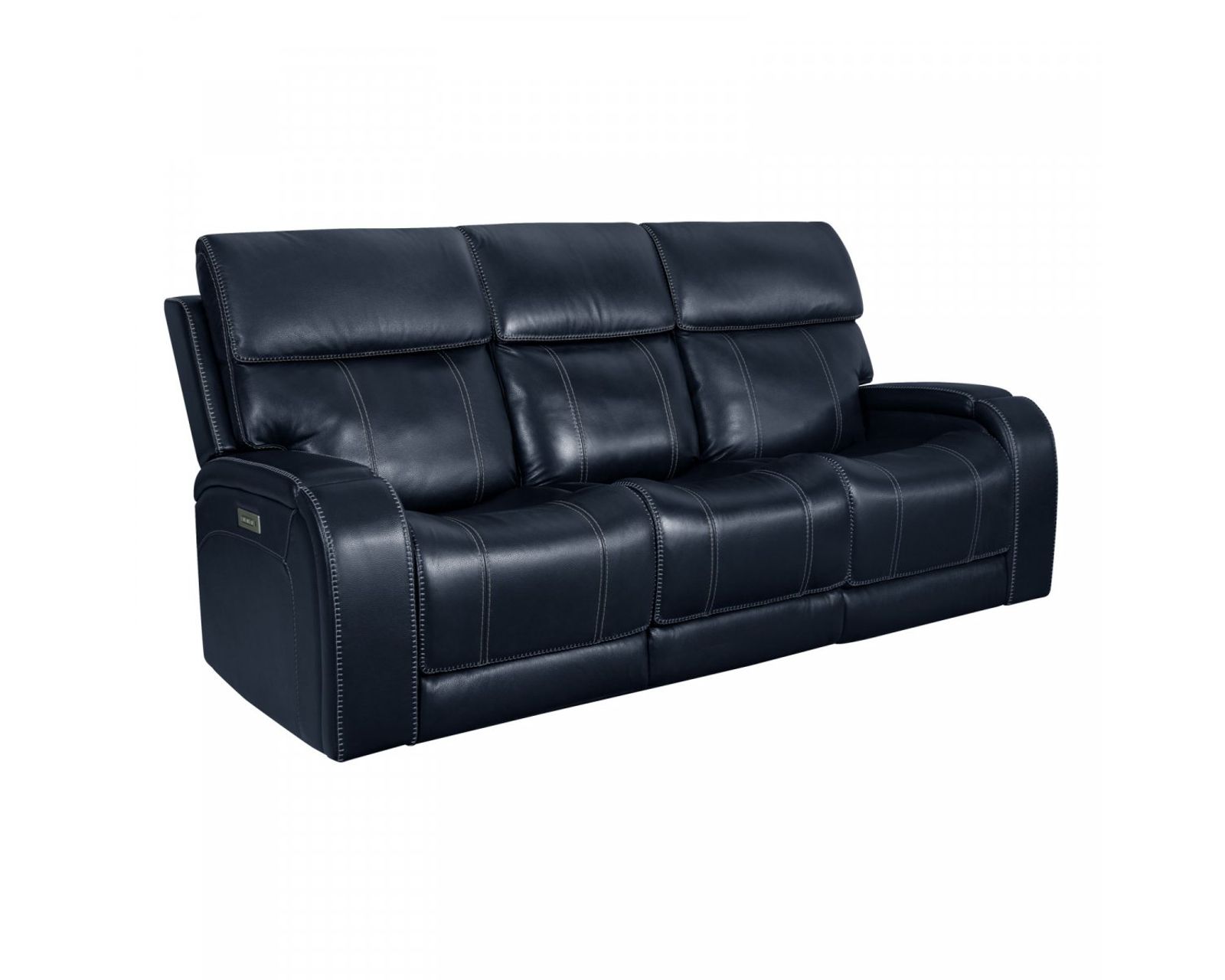 Glenwood 88" Leather Sofa w/Power Recline, Power Head Rests & Power Lumbar (Lay Flat) Ocean (In stock) - Glenwood Sofa w/Power Recline, Power Head Rests & Power Lumbar (Lay Flat)