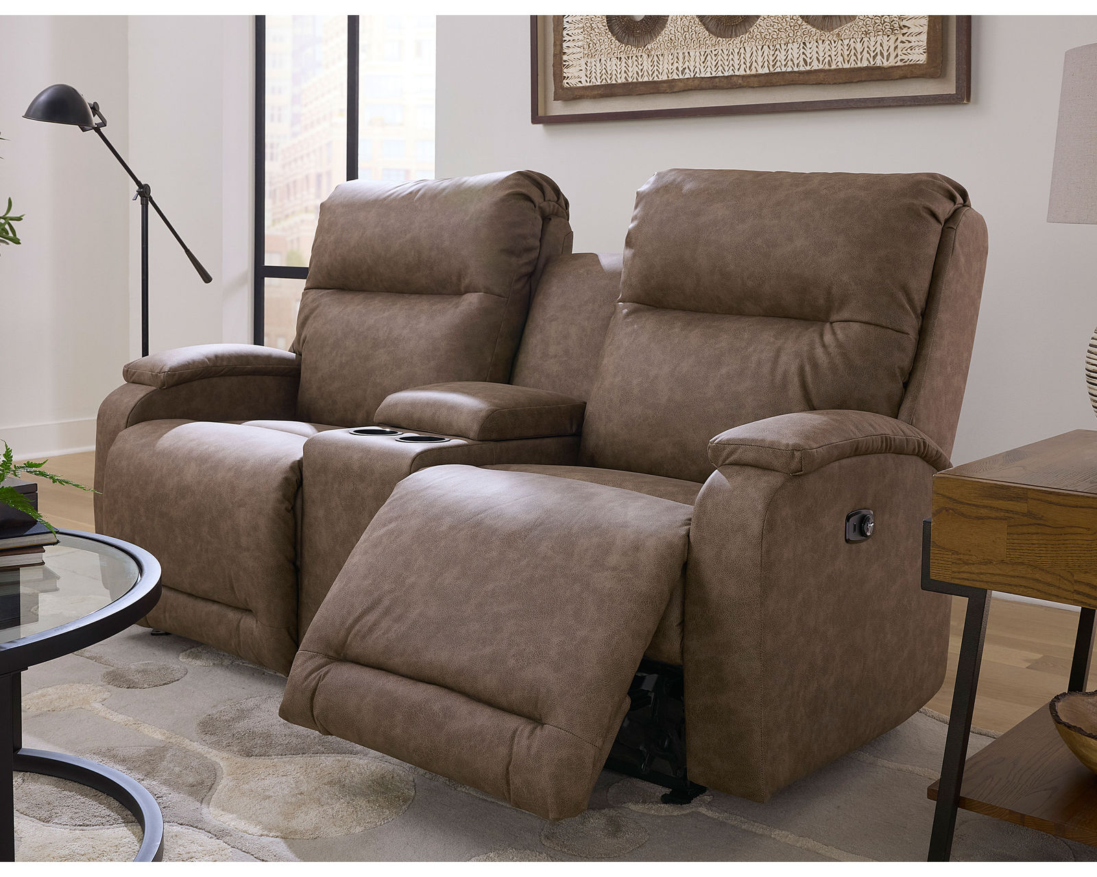 Maverly Recliner (+100 fabrics) 3 mechanisms - Maverly 76" Console Reclining Loveseat is also available