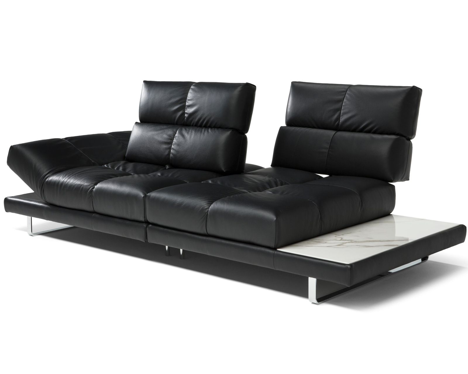 Roma X257 Sectional - adjustable seat depth (+50 leathers) - Layout A: Two Piece Sectional 103" wide