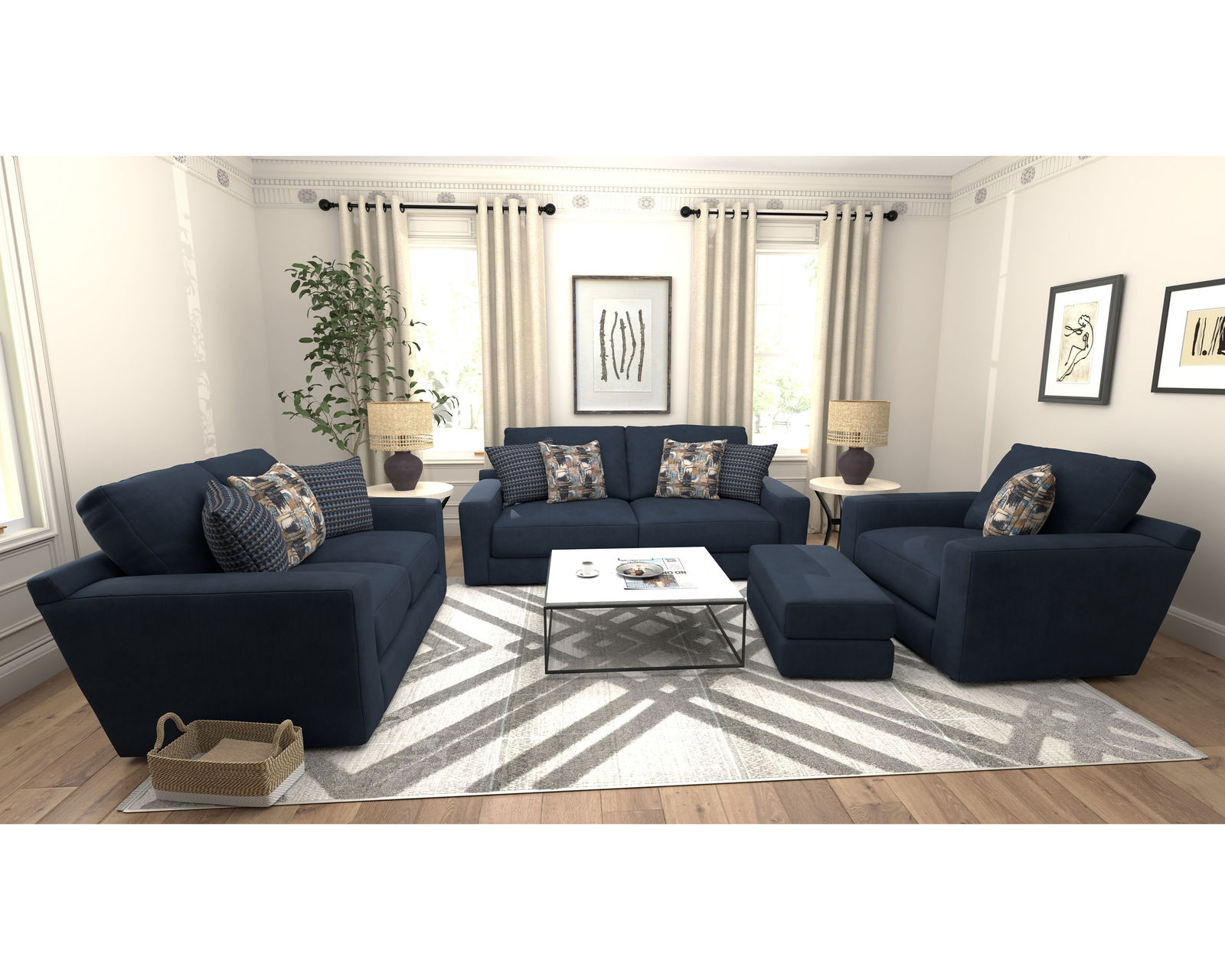 Milo 93" Sofa - 4046 (includes pillows) - Enjoy the entire room