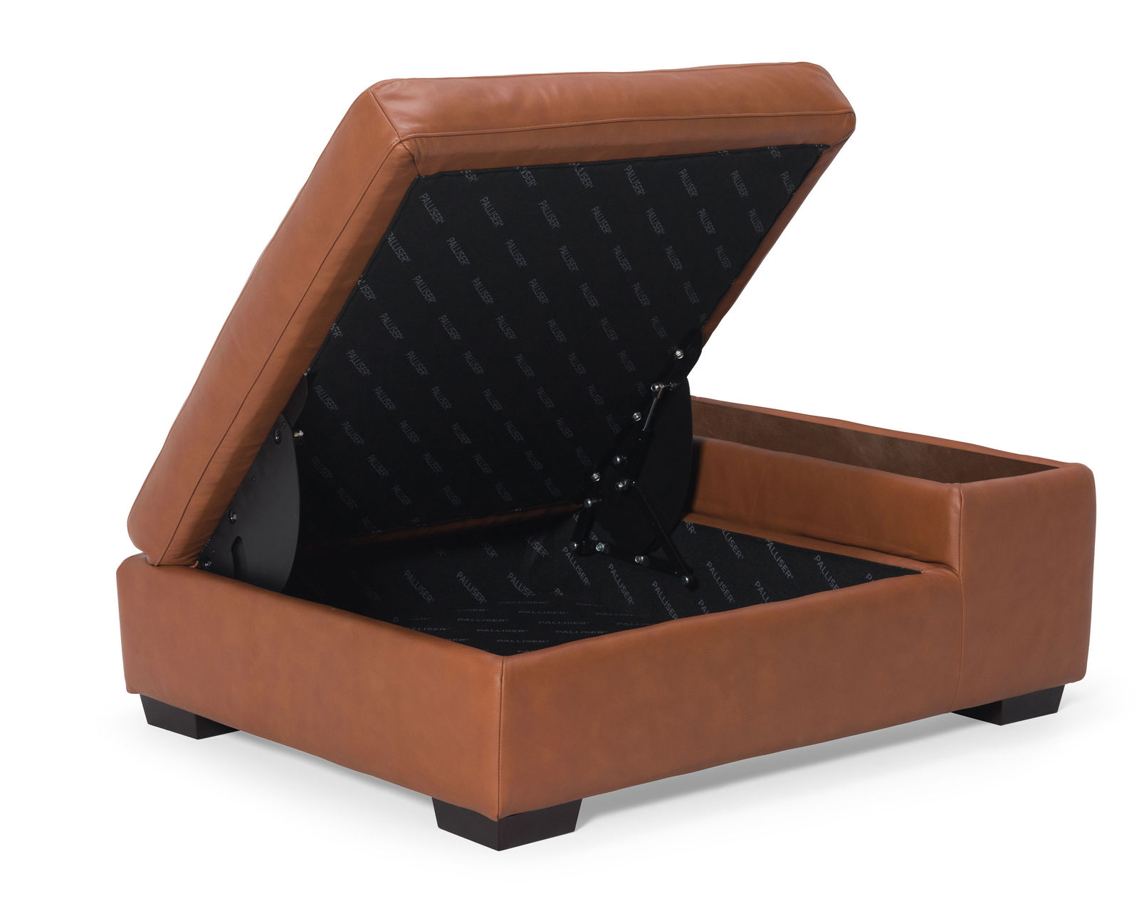 Madison 77658 Modern English Sectional  (+100 leathers) - Madison Storage Ottoman with 12" Table
