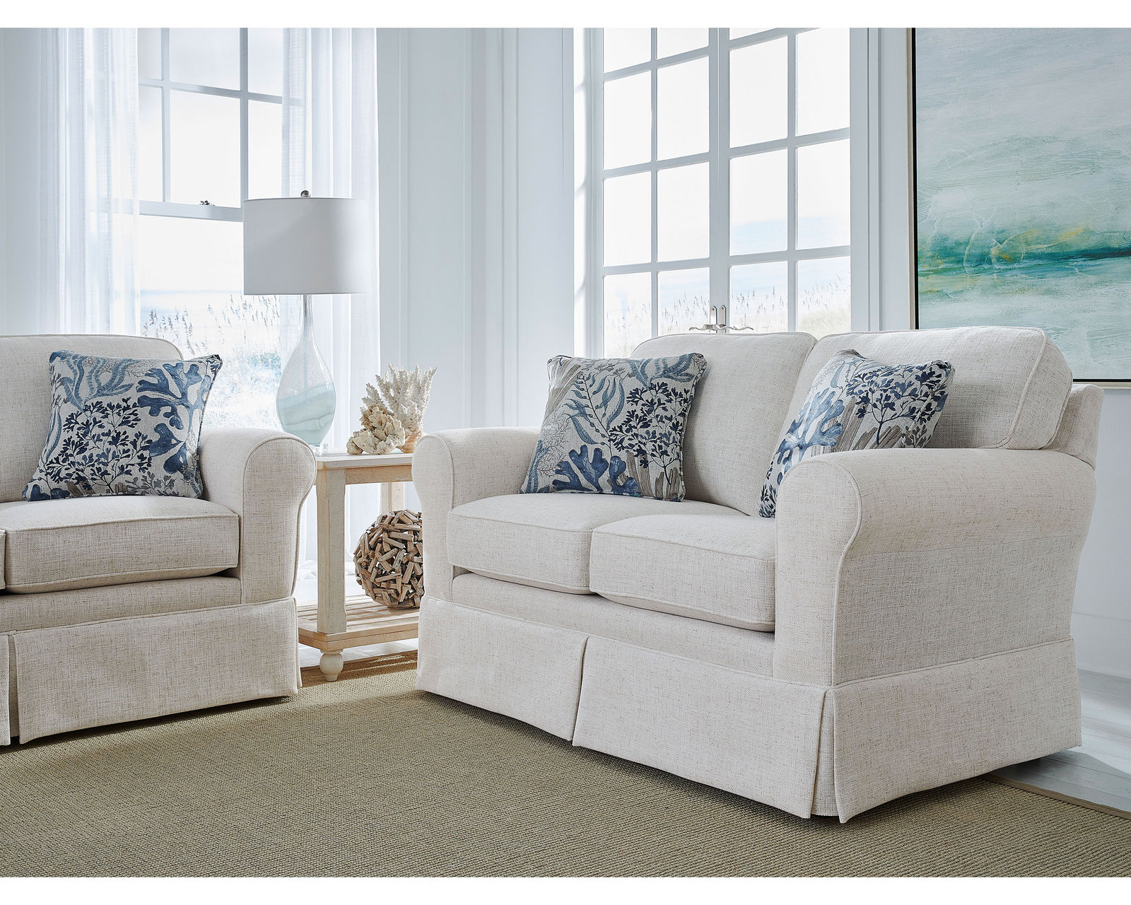 Susanna Stationary Sofa (+139 fabrics) 83" - Susanna 64" Loveseat