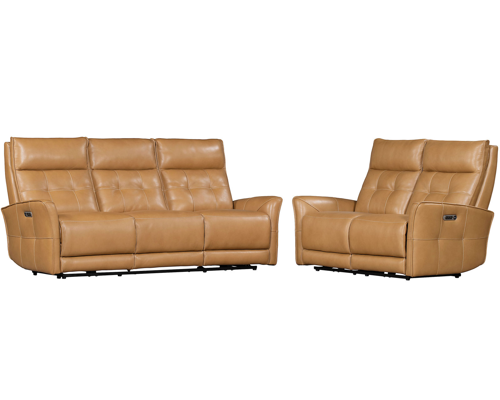 Gershwin 88" Cordless Zero Gravity Power Headrest Power Reclining Sofa (Butterscotch leather) In stock - Fast shipping - 100% Top Grain Leather