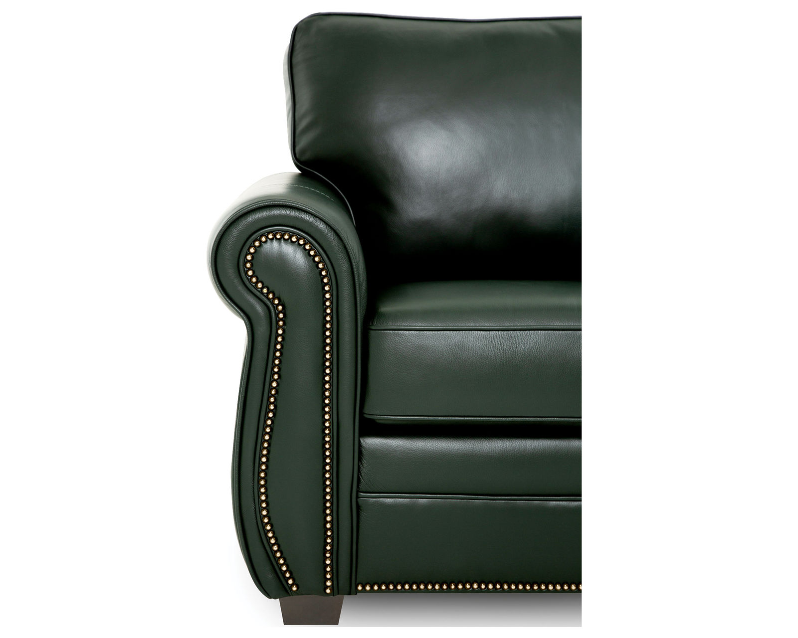 Viceroy 77492 Sectional (+100 leathers) - Tight rolled arm accented by your choice of nailhead trim