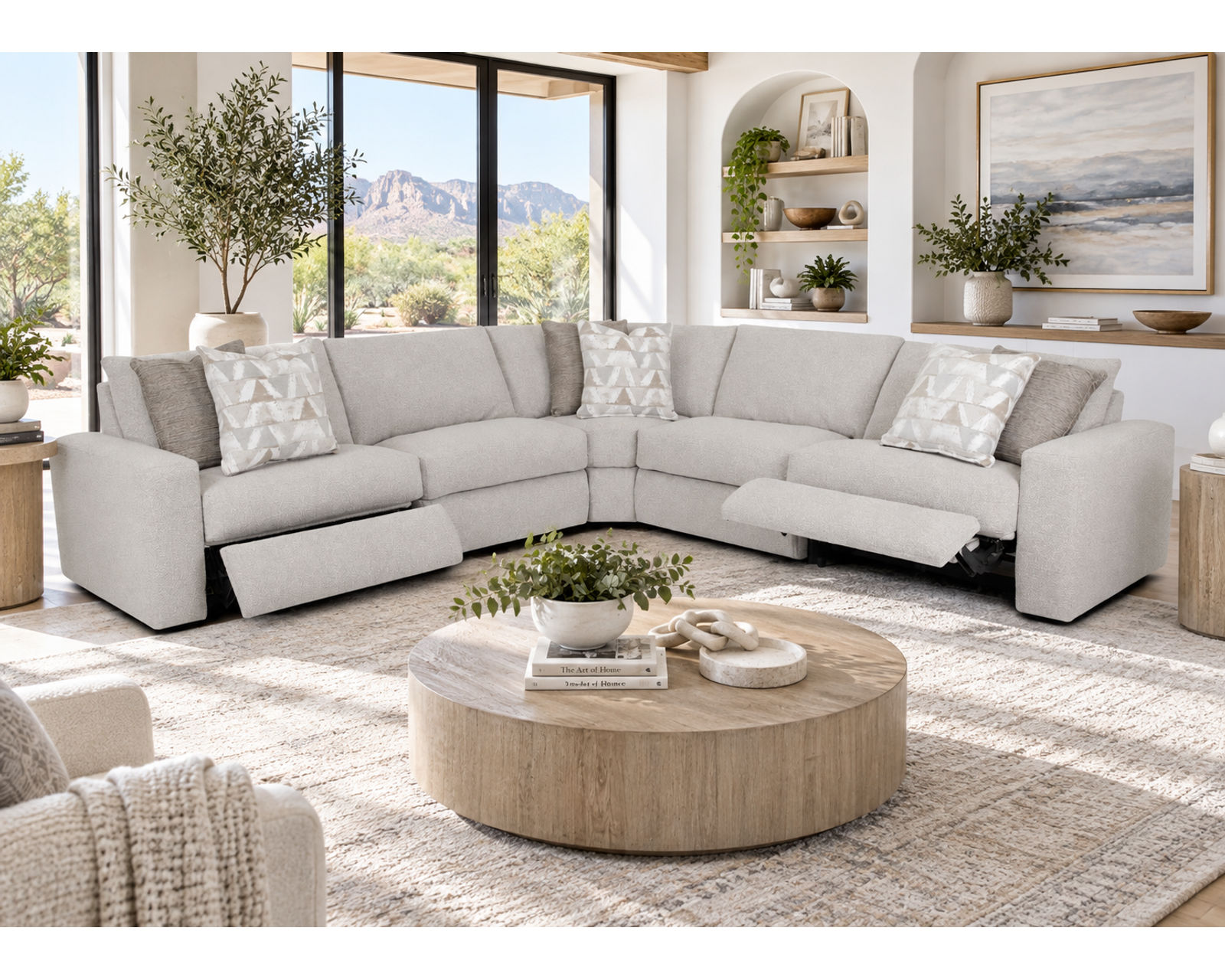 Toronto 400 Modular Wide-Seat Power Reclining Sectional (Wide-Seat Comfort. Power Reclining. Designed Around You) 3 colors - Shown in Durable Polyester Color Linen
