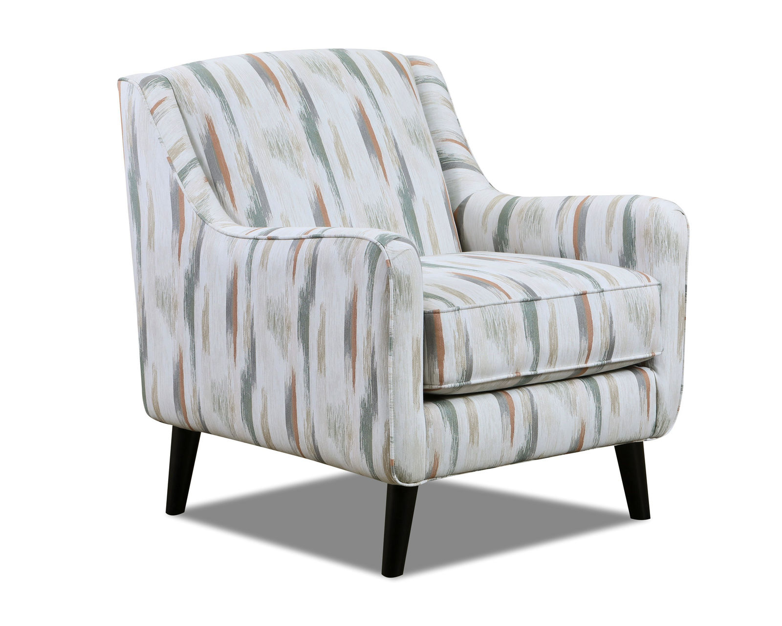 Charlotte Cremini Two Piece Sectional - 7000 (includes pillows) 124" x 97" - Floza Celadon Accent Chair 