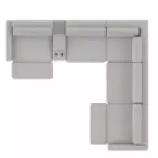 Layout C: Six Piece Reclining Sectional 136" x 123"