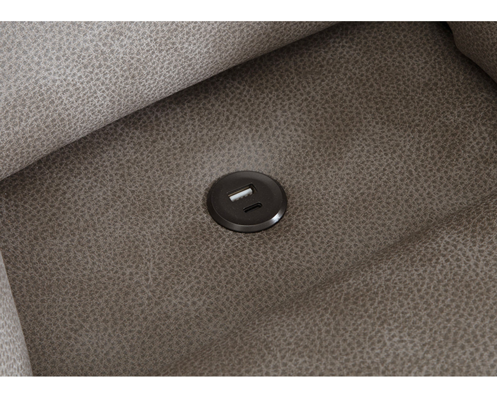 Davenport 659 Reclining Sectional Griege (3 colors) - Davenport Entertainment Console with Cupholders and USB
